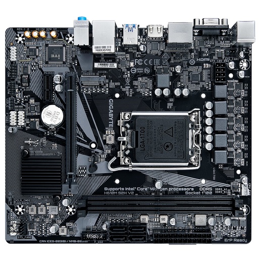 Gigabyte matična ploča H610M S2H DDR5;LGA 1700; 2xDDR5; M.2; 2xSATA8xUSB; HDMI, DP, DVI, VGA