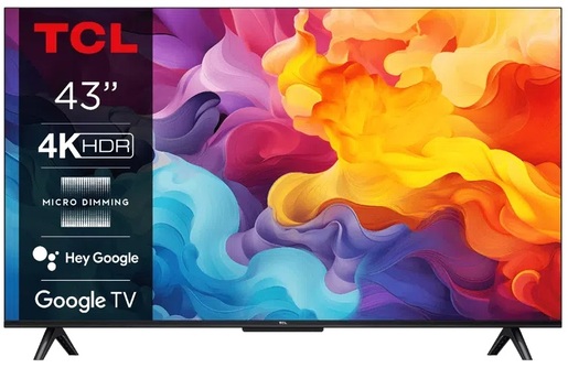 TCL LED televizor 43V6B, 4K HDR, Google OSHDR10, Smart TV, Android OS, Game Master 2.0, Dolby Audio, HDMI 2.1