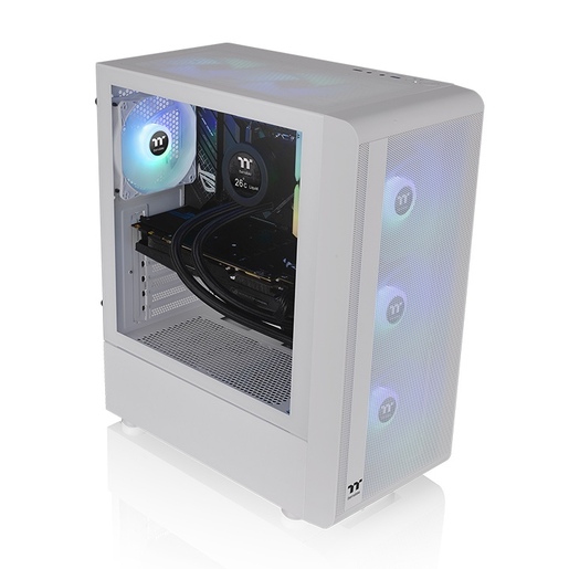 Thermaltake kućište S200 TG ARGB Snow Mid tower, 3x ARGB 120mm Lite front fans