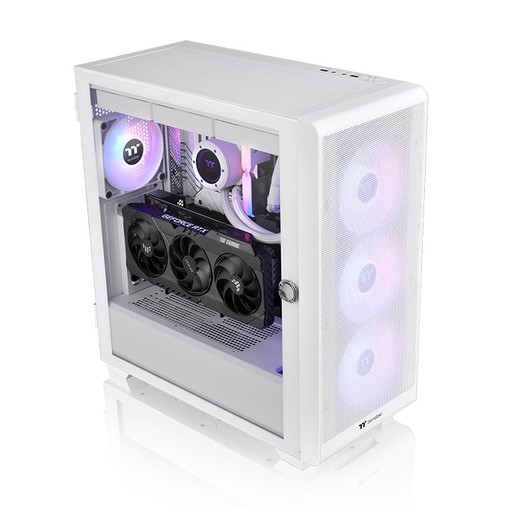Thermaltake kućište S250 TG ARGB Snow Mid tower case, white, 4x CT120 ARGB white fans