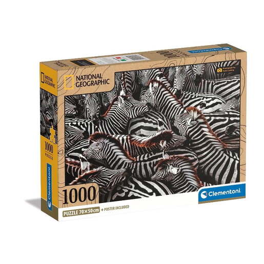 CL39729 Clementoni puzzle 1000 NATIONAL GEOGRAPHIC ZEBRE