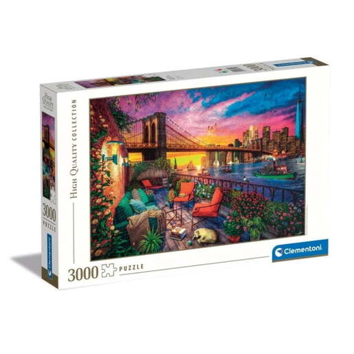 CL33552 Clementoni puzzle 3000 MANHATTAN ZALAZAK SUNCA