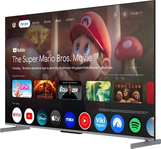 TESLA QLED televizor G55S949GUS, 4K Ultra HD, Google TV, HDR, HLG, Dolby Vision, 144 Hz VRR, Sivi