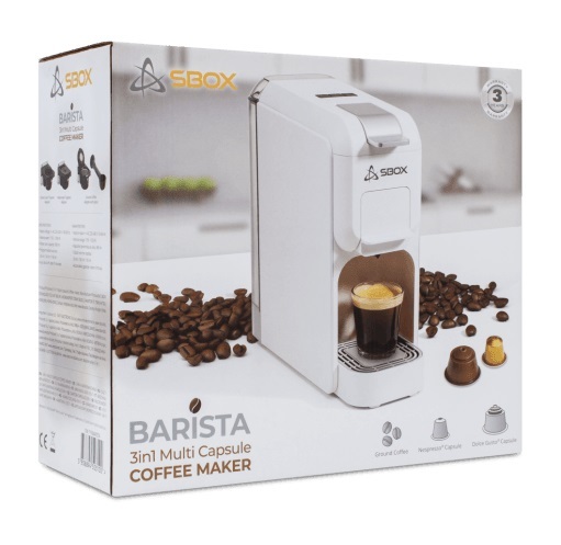 SBOX aparat za espresso kafu CM-719 3u1 BARISTA -  kuhanje mljevene kafe, Dolce Gusto i Nespresso kapsula