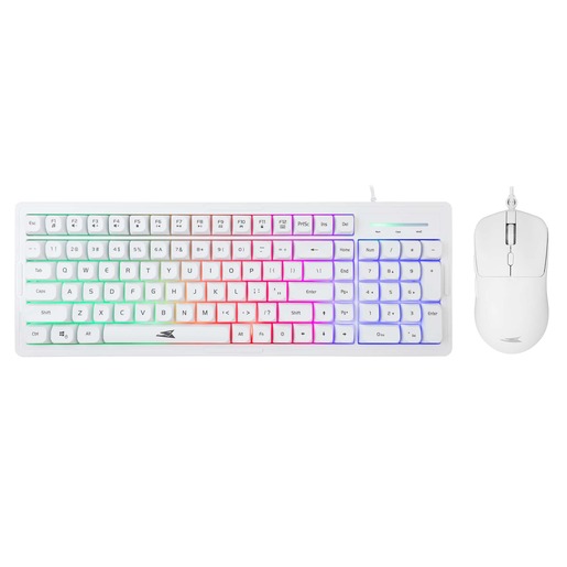 WHITE SHARK BARACUDA gaming set miš i tastatura ORCA bijela žična US layout