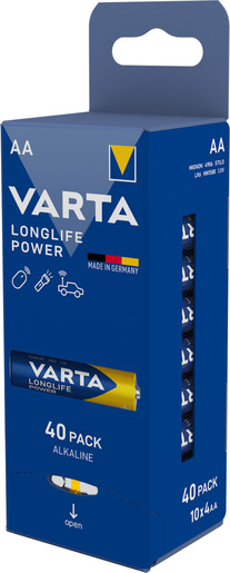 VARTA LONGLIFE POWER alkalna baterija LR06, AA, 1,5V, 40/1 kom. pakovanje, made in Germany