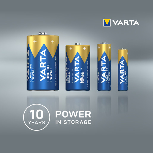 VARTA LONGLIFE POWER alkalna baterija LR06, AA, 1,5V, 40/1 kom. pakovanje, made in Germany