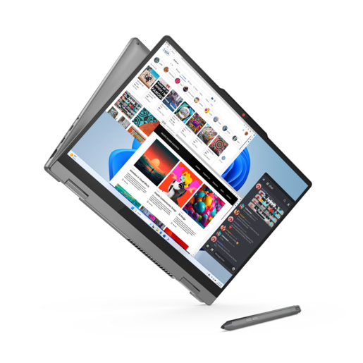 Lenovo laptop IdeaPad 5 2-in-1 14IRU9, 83DT0084SC, 14 WUXGA IPS Touchscreen 300nits, Intel Core 5 120U, 16GB DDR5 RAM, 512GB SSD, Backlit KB, FreeDOS