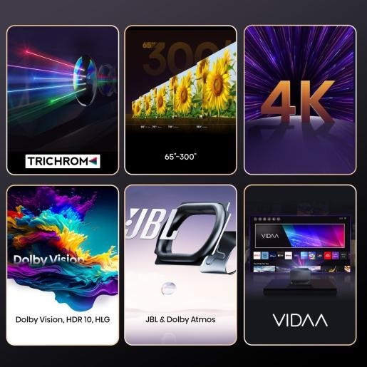 Hisense mini projektor C1, Smart, 4K Ultra HD, Dolby Atmos, VIDAA U6