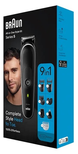 BRAUN trimer MGK5410 sa 9 funkcija za bradu, telo, uši i nos