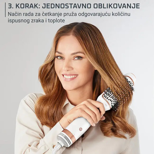 ROWENTA četka za kosu CF9820F0 Reverso, 2 u 1 fen i četka za ravnanje kose