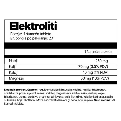 4Energy electrolytes - 20 tabs - Strawberry