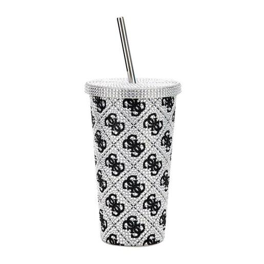 GUESS čaša to go 500ml inoks / Peony srebrena