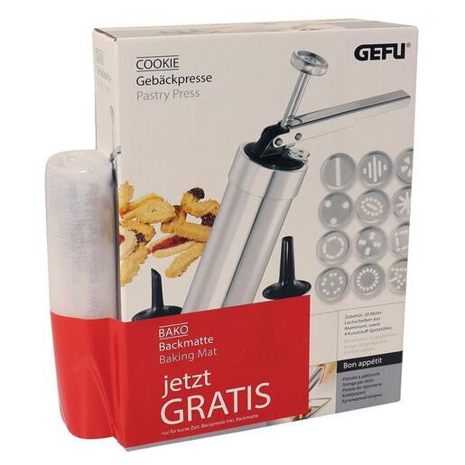 GEFU presa slastičarska i silikonska podloga set 2/1 00016 gefu