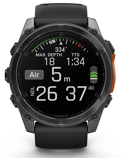 GARMIN Fenix 8 AMOLED pametni sat, 51 mm, Slate Gray, crni remen, 010-02905-00