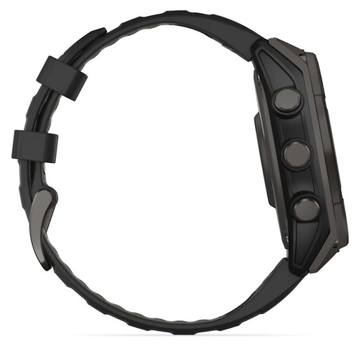GARMIN Fenix 8 Solar Sapphire pametni sat, 47 mm, Titanium Black, sivi remen, 010-02906-11