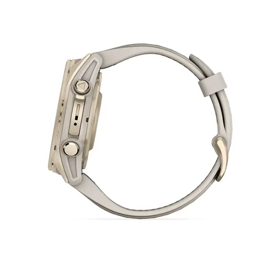 GARMIN Fenix 8 AMOLED Sapphire pametni sat, 43 mm, Sapphire, zlatno/sivi remen, 010-02903-11