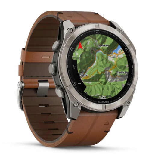 GARMIN Fenix 8 AMOLED Sapphire pametni sat, 51 mm, Titanium, smeđi remen, 010-02905-40