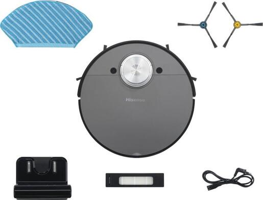 HISENSE robotski usisivač RVCL144ABEVO, usisna snaga 8000 Pa, usisavanje i brisanje, vrijeme rada do 150 min., crni