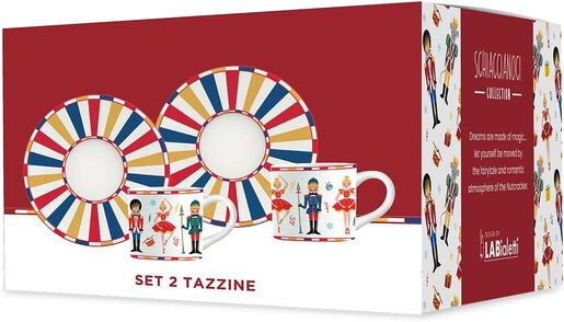 BIALETTI set 2 šoljice sa tanjirićima Orašar