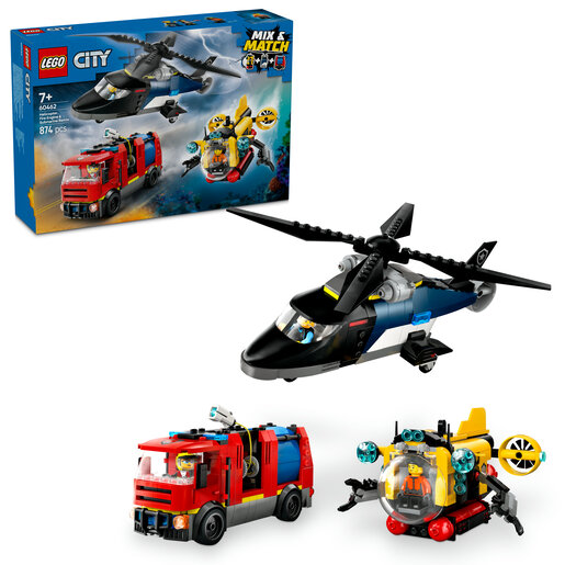 LEGO City Helikopter, vatrogasni kamion i podmornica 60462