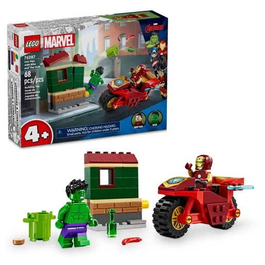 LEGO Marvel Iron Man na motociklu i Hulk 76287