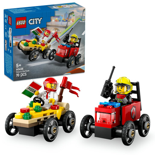 LEGO City Auto dostavljača pizze vs. vatrogasno vozilo u utrci 60458