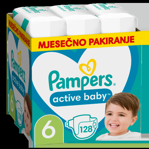 Pampers pelene Active Baby S6 11-16kg MSB 128kom