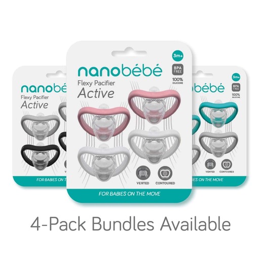 Nanobébé® Active Flexy cucla, 4+mj, 4 kom, Mint – Siva
