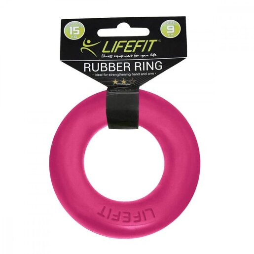 LIFEFIT® RUBBER RING Guma za jačanje prstiju i šake, pink