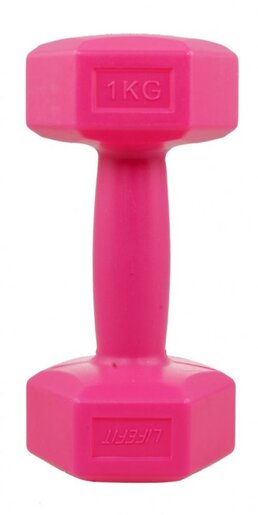 LIFEFIT® bučice Vinyl 1x1kg pink