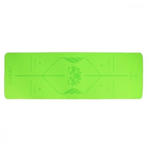 LIFEFIT® Yoga prostirka lotos duo 183x58x0.6cm, green