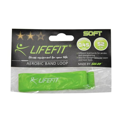 LIFEFIT® pilates traka za jačanje KRUH SOFT 52x2x0,045 green