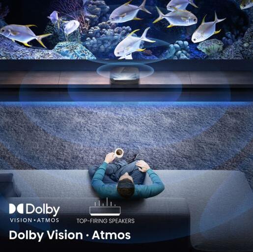 Hisense Smart Laser projektor PL1, 4K Ultra HD, VIDAA U6, Dolby Atmos, X-Fusion™ laserksa tehnologija,  80 - 120 inča projekcije