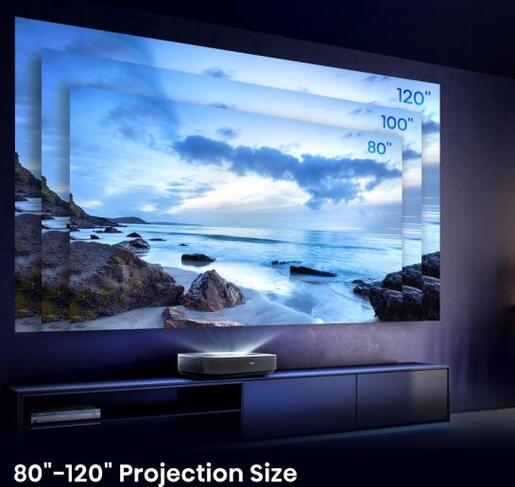 Hisense Smart Laser projektor PL1, 4K Ultra HD, VIDAA U6, Dolby Atmos, X-Fusion™ laserksa tehnologija,  80 - 120 inča projekcije