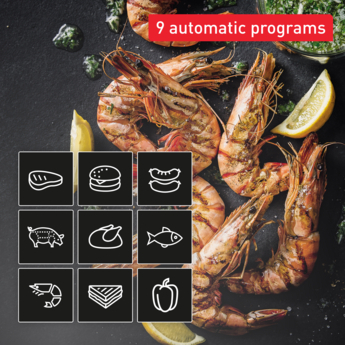 TEFAL električni roštilj GC773D30 OptiGrill 2u1 Inox + hvataljka, 2000 W