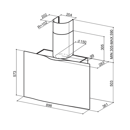 Faber napa Veil BK A90