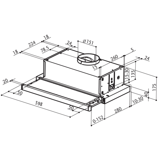 Faber napa Flexa NG Glass Lux W A60