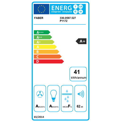 Faber napa SOFT EDGE BIANCO KOS A80
