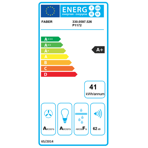 Faber napa SOFT EDGE BIANCO KOS A80