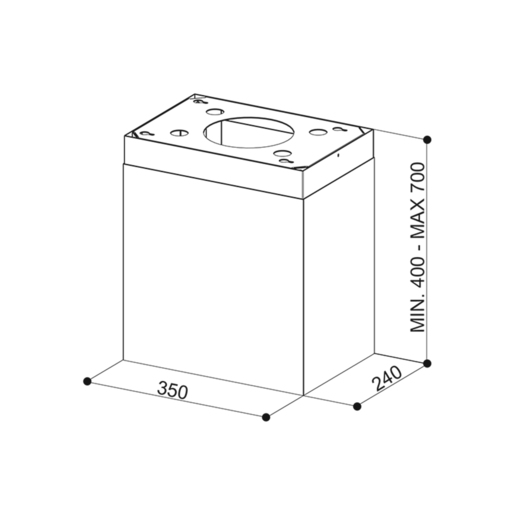 Faber Dimnjak isola H450-590 bijela mat – 112.0516.428