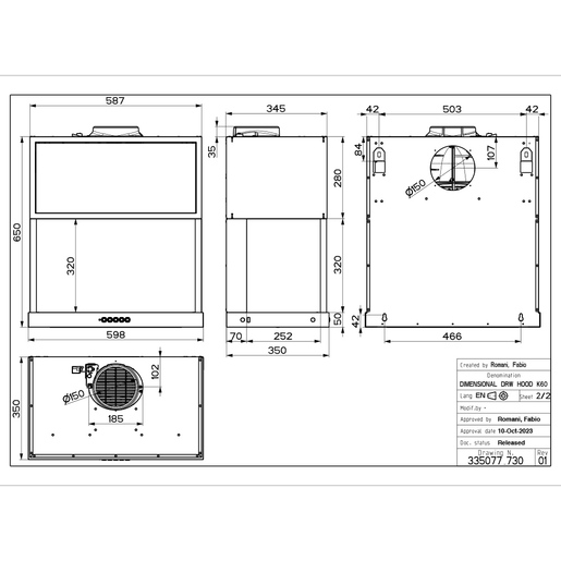 Faber napa Modular BK Matt F60