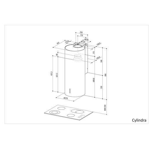 Faber napa Cylindra Gloss EV8+ W A37 ELN