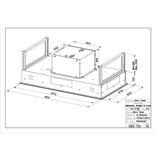 Faber napa Heaven Glass 2.0 WH KL A90