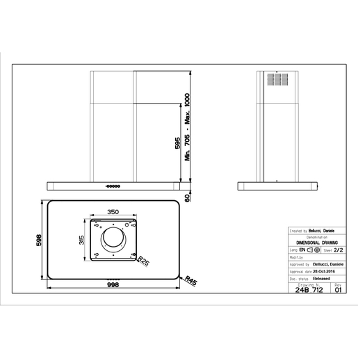 Faber napa T-Light Isola EV8P X A100