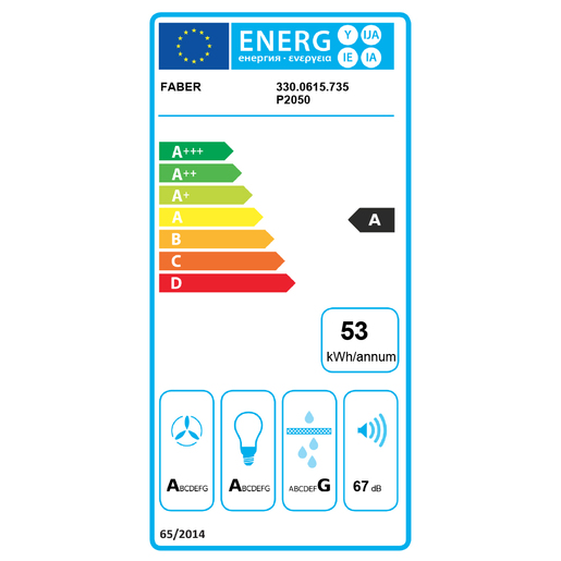 Faber napa Glam Light Zero Drip Plus BK M A80