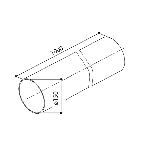 Faber Cijev okrugla D150 1000 – 112.0253.681