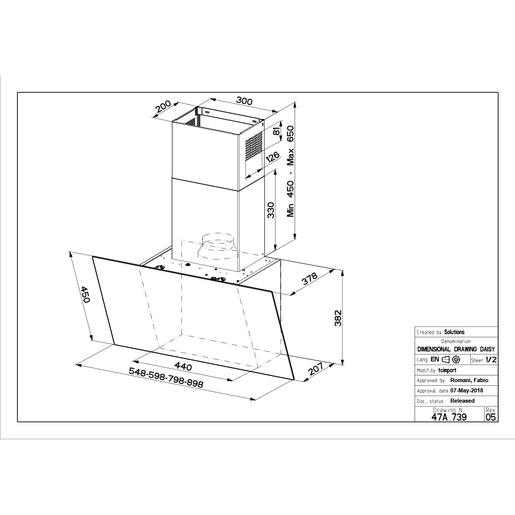 Faber napa Daisy + WH A80