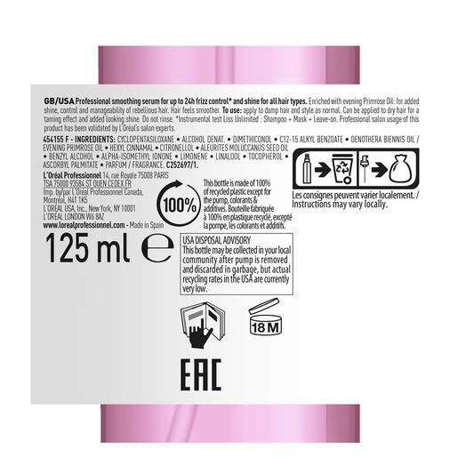 L'oreal-Professionnel Paris SE Liss Unlimited serum za kovrčavu kosu LP697432, 125 ml
