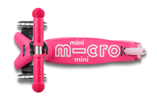 Mini Micro Deluxe Foldable LED Pink romobil
